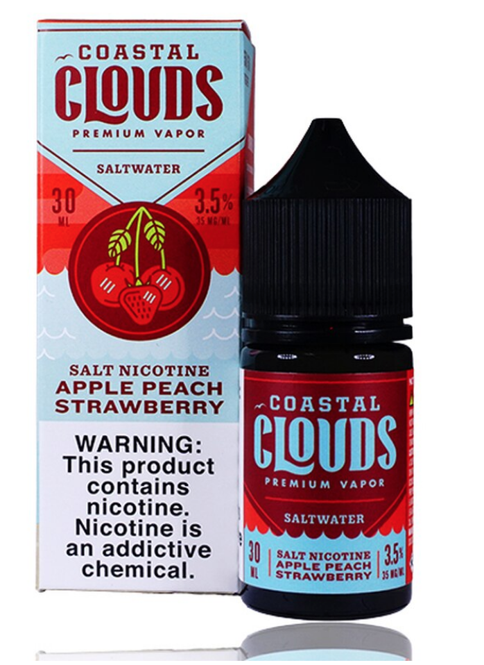Coastal Clouds Salt Nic Apple Peach Strawberry 50mg
