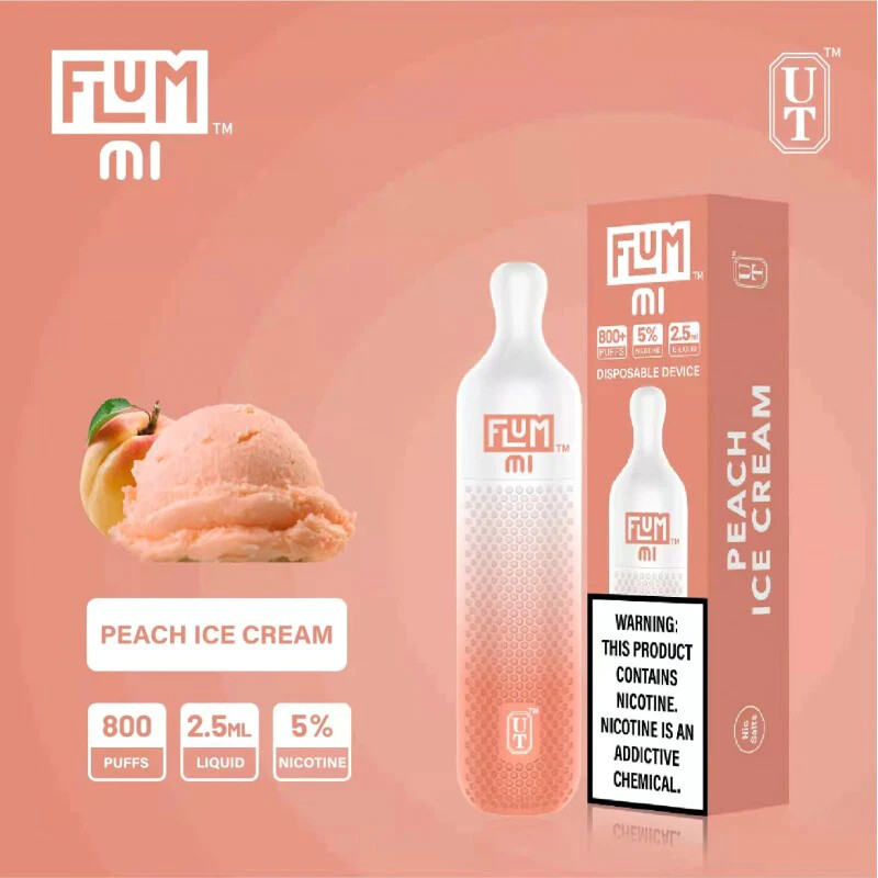 Flum MI 5% Peach Ice Cream