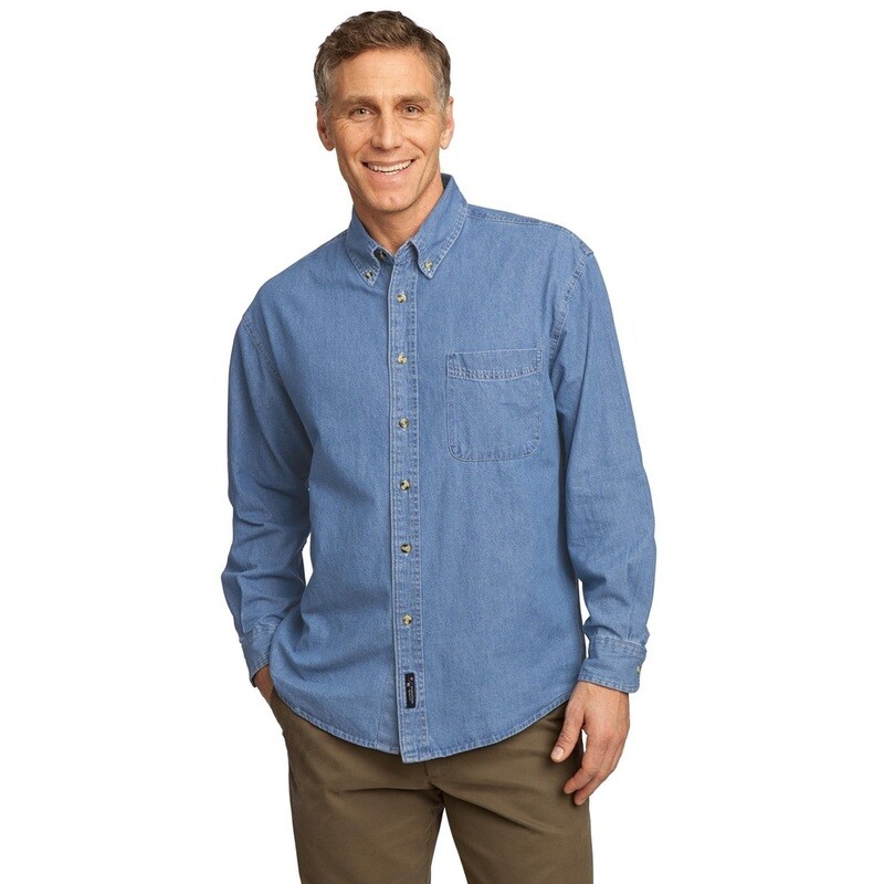 Mens Long Sleeve Value Denim Shirt
