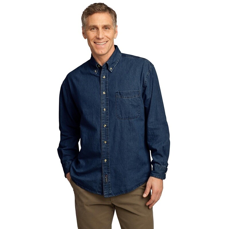 Mens Long Sleeve Value Denim Shirt