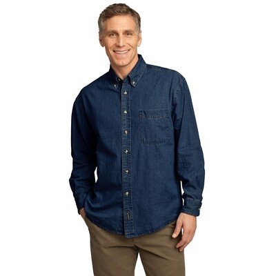 Mens Long Sleeve Value Denim Shirt