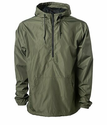 Unisex Light Weight Water Resistant Windbreaker 1/4 Zip Jacket