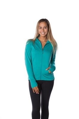 Lightweight Poly Tech Full Zip, Ladies Slim Fit