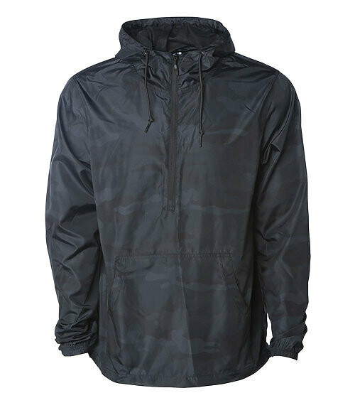 Unisex Light Weight Water Resistant Windbreaker 1/4 Zip Jacket