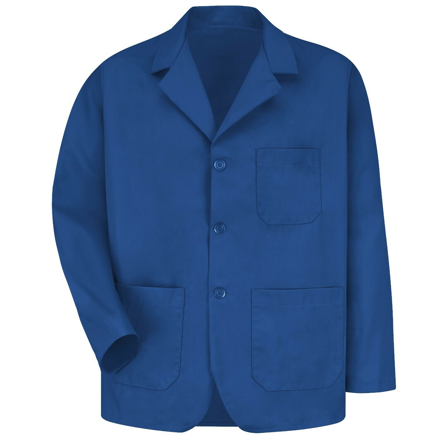 Men&#39;s Lapel Counter Coat, 5 oz Poplin, Color: Royal Blue