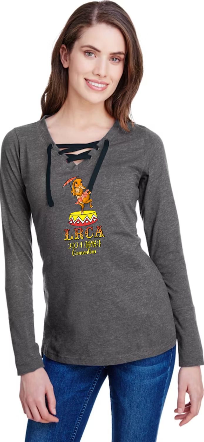 LRCA Ladies Long Sleeve Lace Up Tee