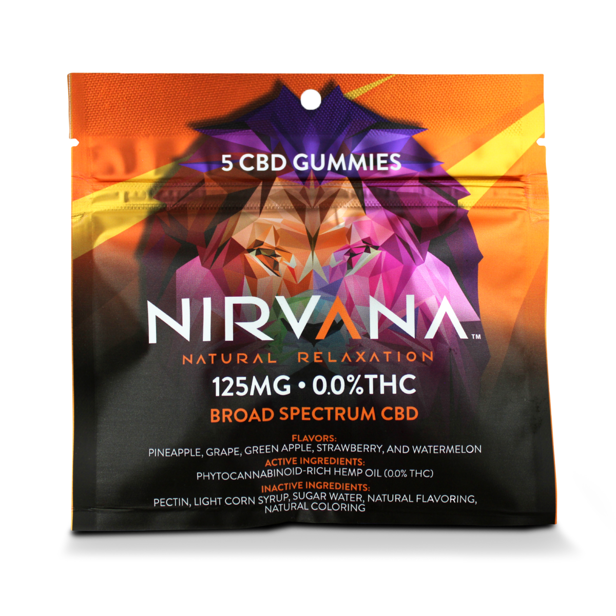 Nirvana CBD Broad Spectrum Gummies - 5ct Pack (125mg)