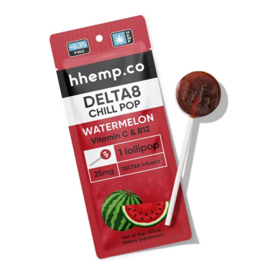 HHemp Delta 8 Lollipop - Watermelon - 25mg