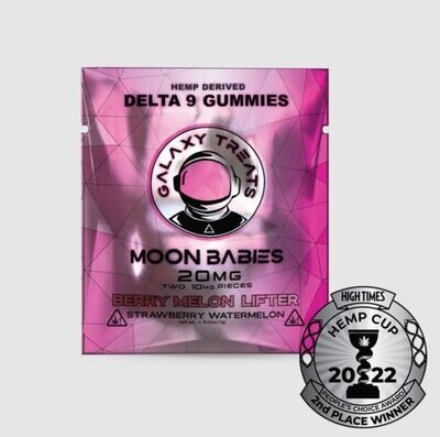Galaxy Treats Delta 9 THC Moon Babies - Berry Melon Lifter (20mg total, 10 mg each)