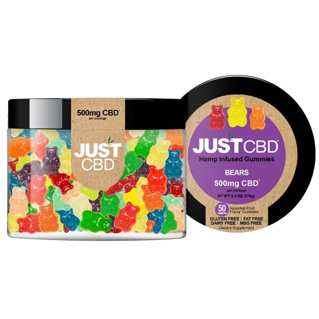 JustCBD Gummies - Clear Bears 500mg