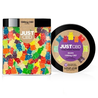 JustCBD Gummies - Clear Bears 1000mg