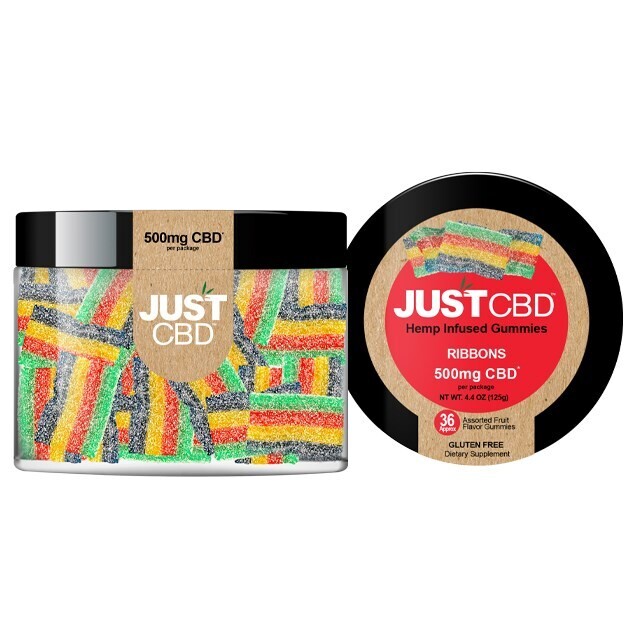 JustCBD Gummies - Rainbow Ribbons 500mg