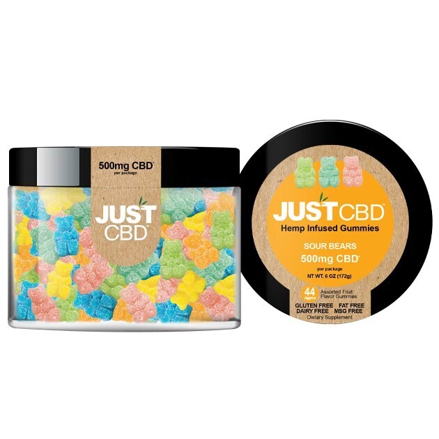 JustCBD Gummies - Sour Bears 500mg