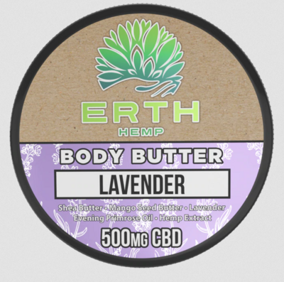 ERTH Hemp Lavender Body Butter 500mg