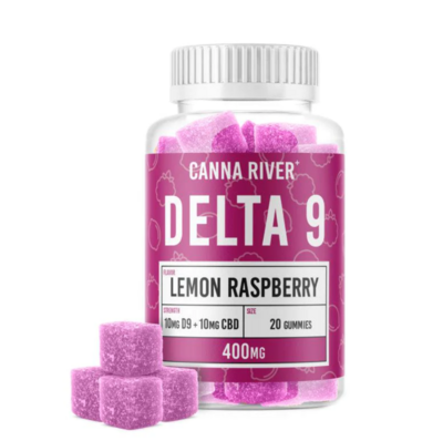 Canna River Gummies - 1:1 Delta 9 & CBD - Lemon Raspberry (20mg each, 400mg total)