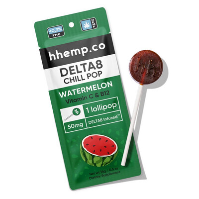 HHemp Delta 8 Lollipop - Watermelon - 50mg