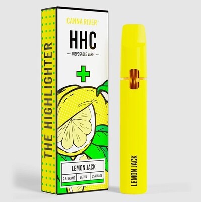 Canna River HHC Disposable Vape - Lemon Jack (Sativa) 2500mg (2.5ml)