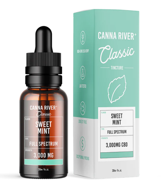Canna River Full Spectrum CBD Tincture - Sweet Mint 3,000mg