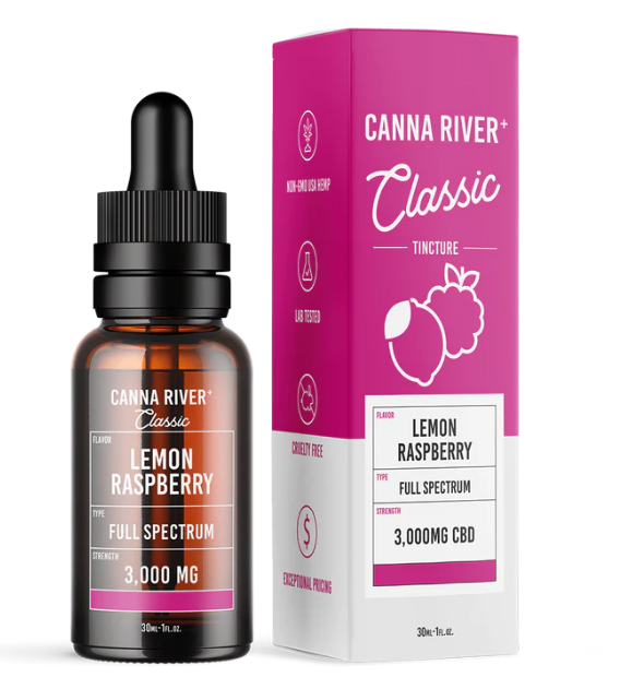 Canna River Full Spectrum CBD Tincture - Lemon Raspberry 3,000mg