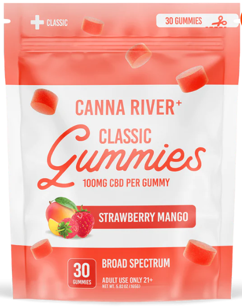 Canna River Classic Gummies - 3,000mg CBD Strawberry Mango