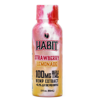 Habit THC Shots/Drinks - 100mg D9 THC - Strawberry Lemonade
