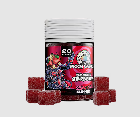 Galaxy Treats Delta 8 THC Gummies - Starberry (500mg total, 25mg each)