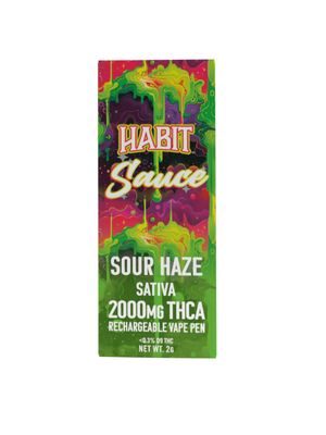 Habit THCA Disposable Vape - Sour Haze (Sativa) 2,000mg (2ml)