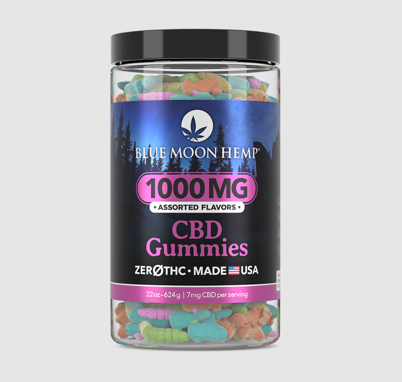 Blue Moon CBD Gummies w/ Melatonin - 1,000mg