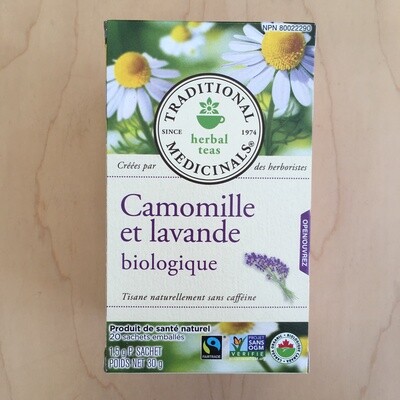 Traditional Medicinals camomille lavende bio 16 sachets