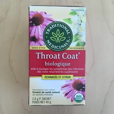 Traditional Medicinals throat coat echinacée citron