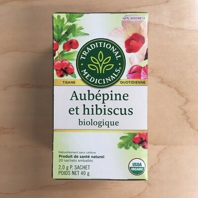 Traditional Medicinals aubépine/hibiscus bio