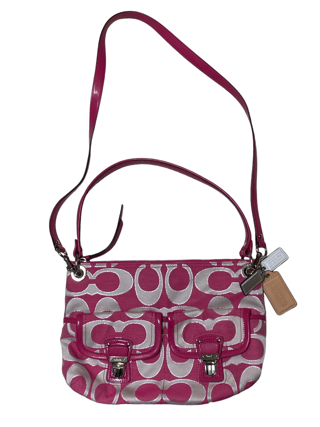 New COACH Pink Poppy Crossbody Handbag
