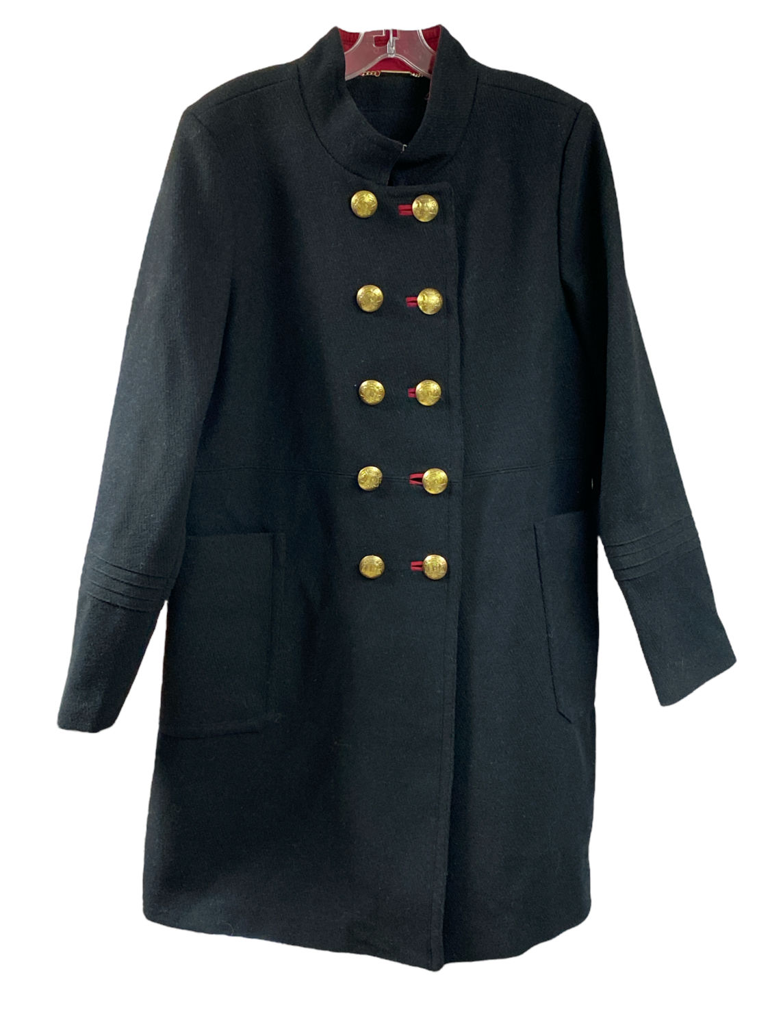 STEVE MADDEN Black Wool Military Style Coat sz XL