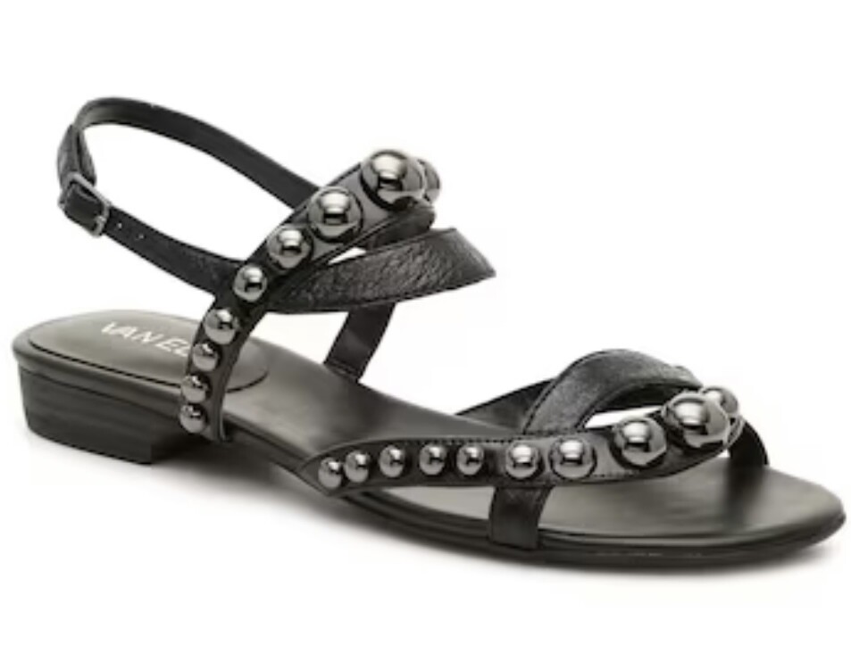 Van Eli Black Stud Bugle Sandals size 8 1/2 N