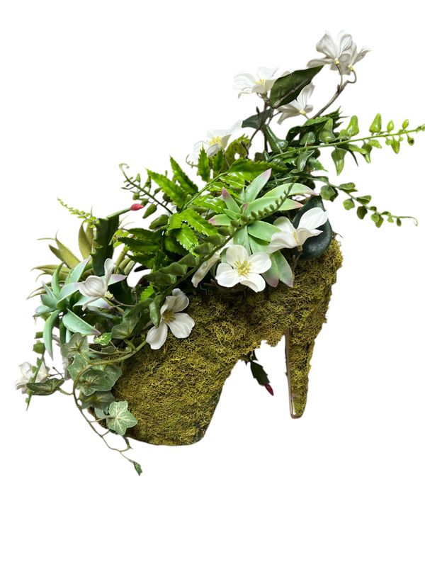 Custom Deco Moss Stiletto Shoe Floral