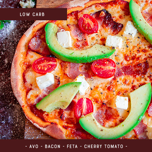 Low Carb Pizza Kit for 2 - Bacon Feta Avo Tomato