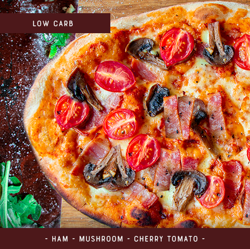 Low Carb Pizza Kit for 2 - Ham Mushroom Tomato