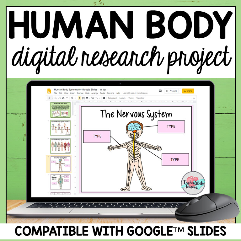 Human Body Systems Research Project for Google Slides™