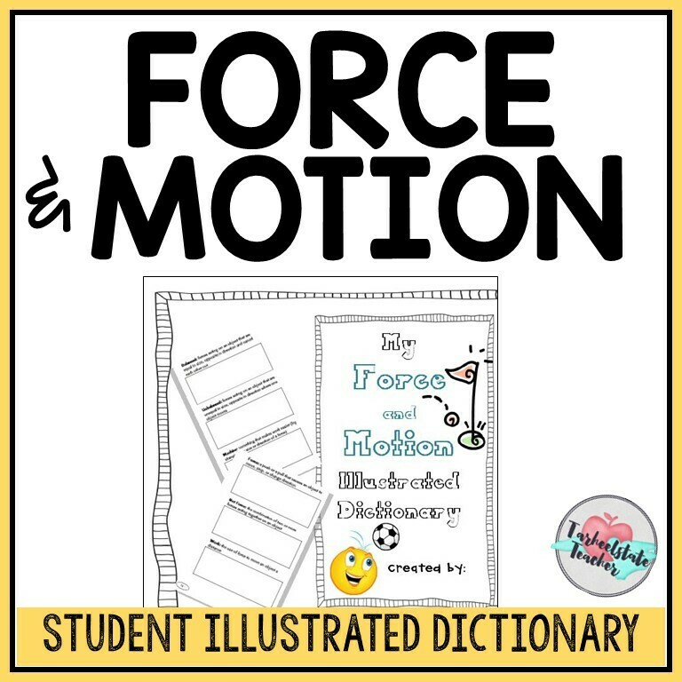 Forces and Motion Vocabulary Student Notebook