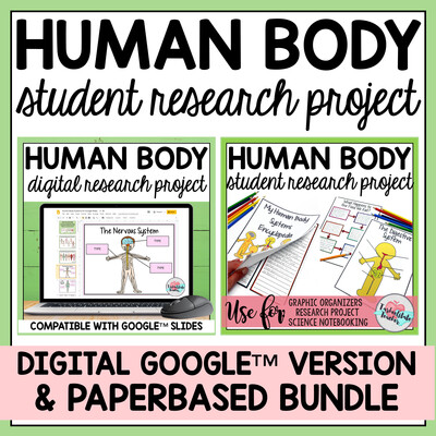Human Body Systems Project BUNDLE