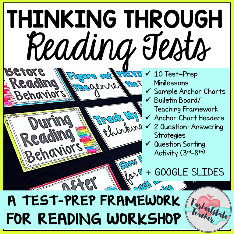 ELA Test Prep Comprehension Tests Framework with Google Slides