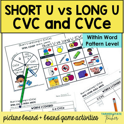 Short vs Long U Vowel Games CVC and CVCe Within Word Pattern Activities