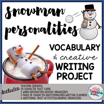 Winter | Holiday | Snowman Vocabulary Activities and Creative Writing Project