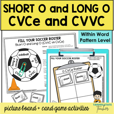 Short O and Long O Vowel Games o, o_e, oa Within Word Pattern Activities