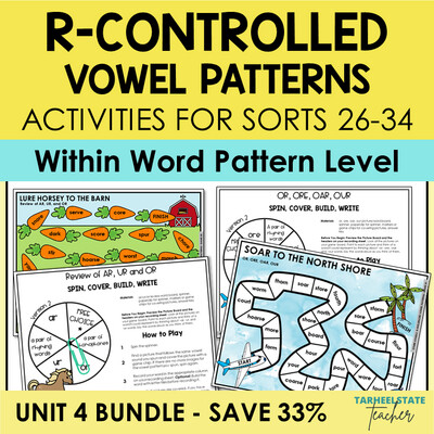 R-Controlled Vowel Patterns Bundle Within Word Pattern Activities
