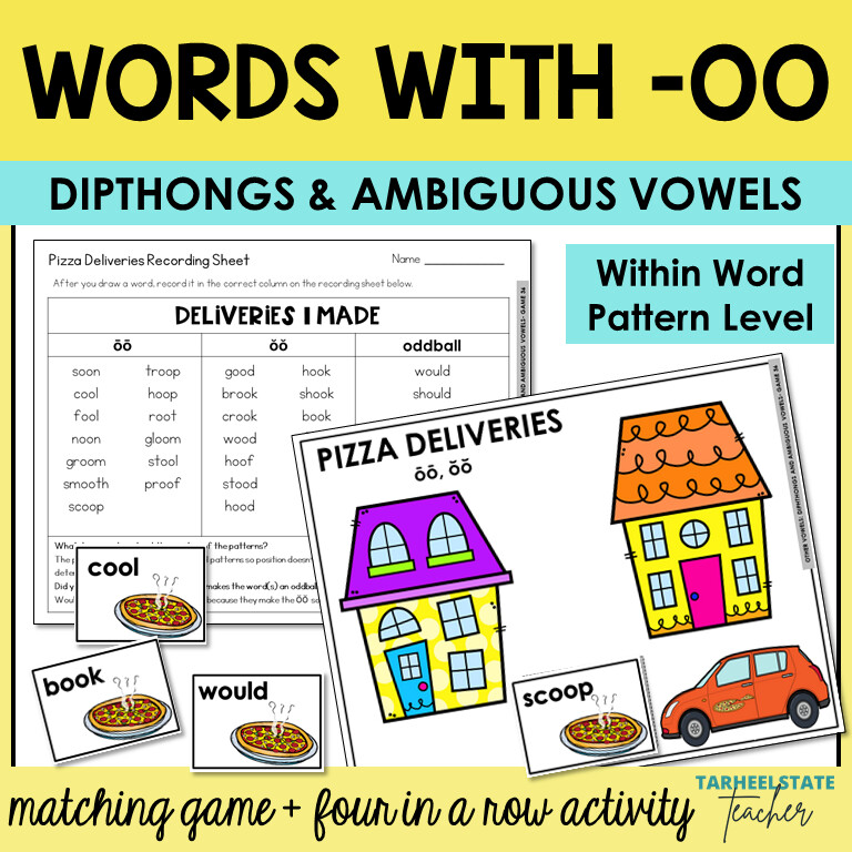 Two Sounds of OO - OO Words - OO Vowel Games Within Word Pattern Activities