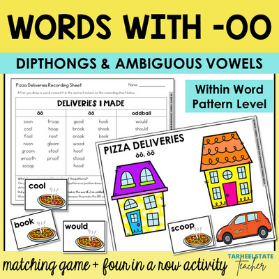 Two Sounds of OO - OO Words - OO Vowel Games Within Word Pattern Activities