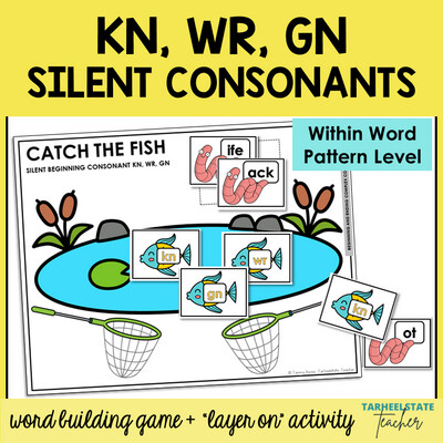 Silent Beginning Consonants Games KN WR GN Within Word Pattern Activities