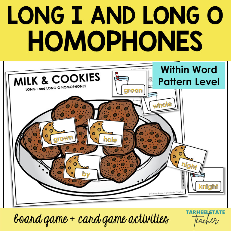 Long I Long O Homophones Games i-e ight y oa o-e ow Within Word Pattern