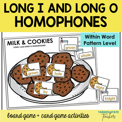Long I Long O Homophones Games i-e ight y oa o-e ow Within Word Pattern